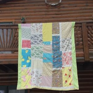 VINTAGE CHILDREN'S Quilt Butterflies Turtles Children Rooster 🐔